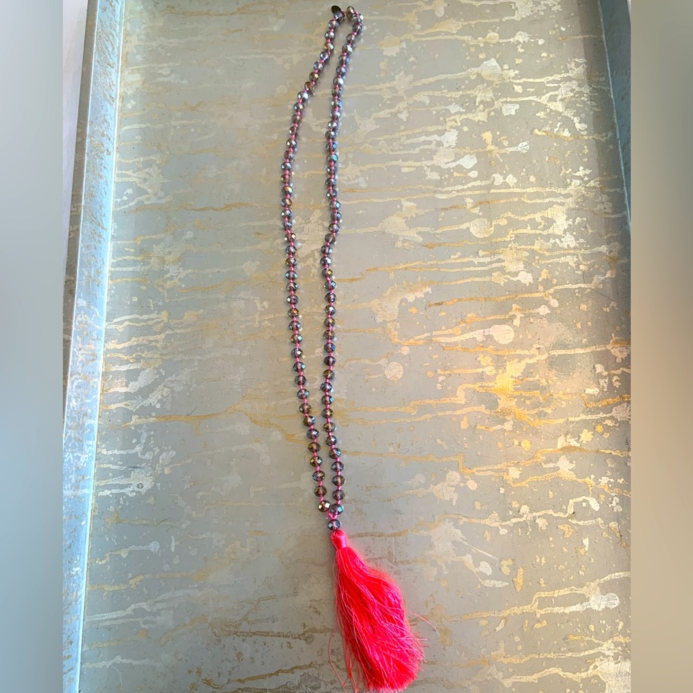 Beaded Tassel Necklace